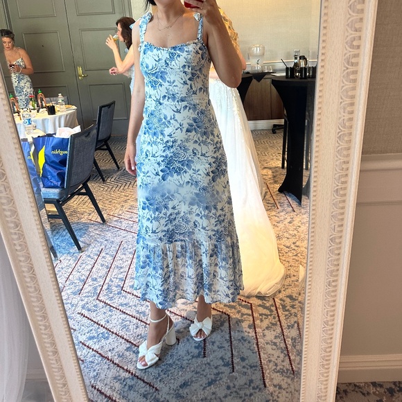 Reformation Nikita Midi Dress in Pompa